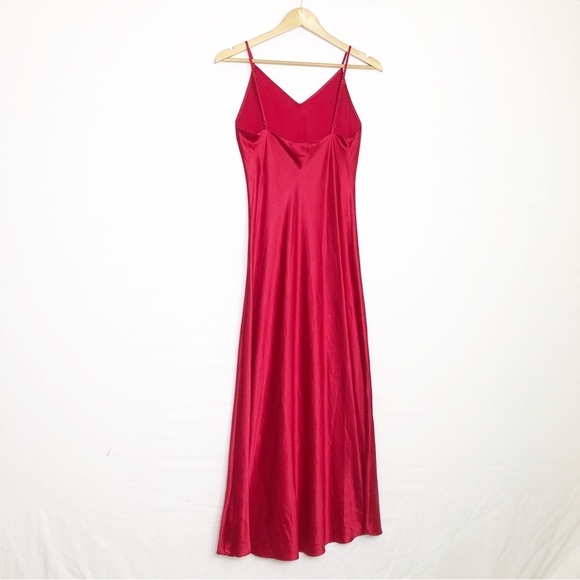 Cabernet Sleepwear red satin maxi slip dress❤️ - Picture 7 of 9